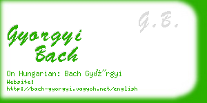 gyorgyi bach business card